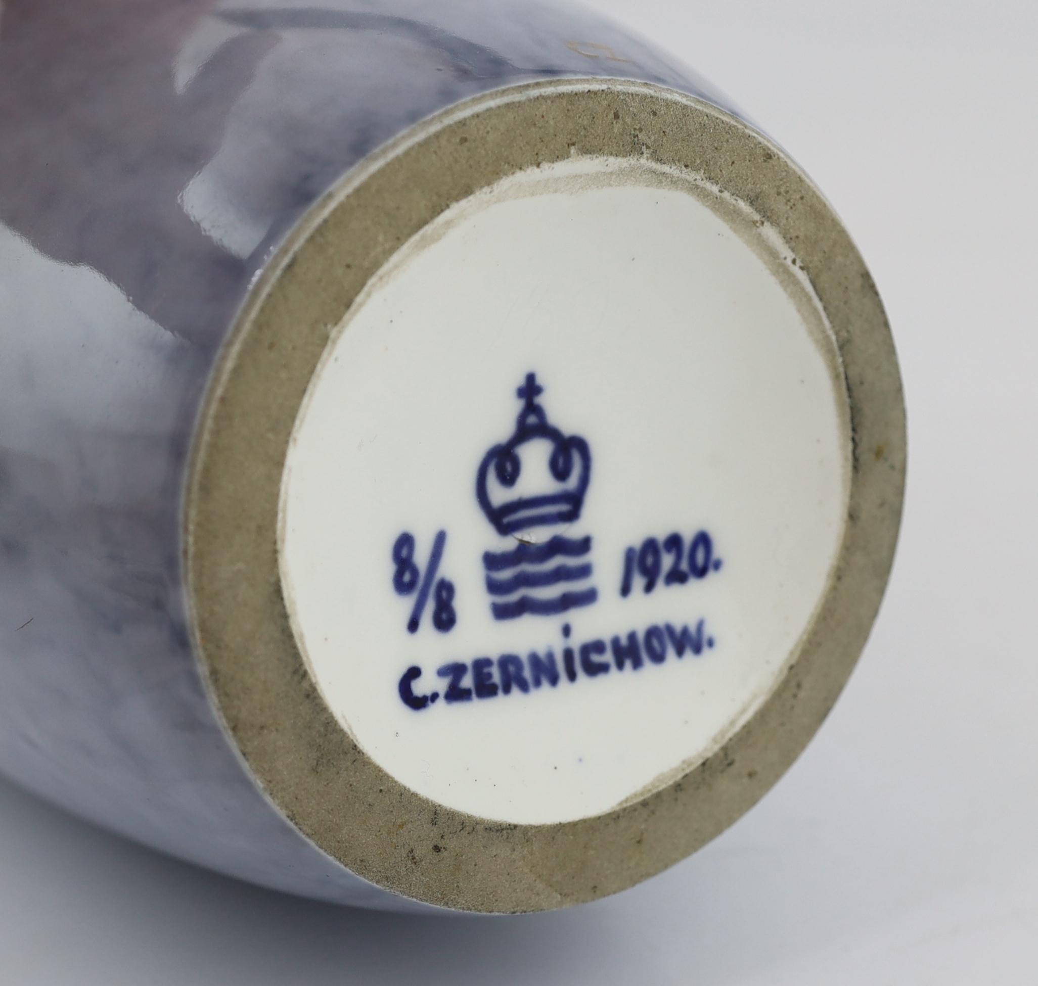 Catharina Zernichow for Royal Copenhagen, a large limited edition vase, dated 1920
